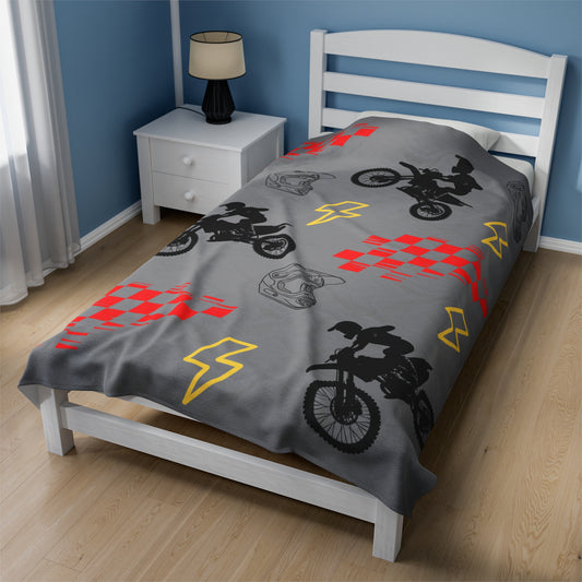 Plush Dirt Bike Blanket