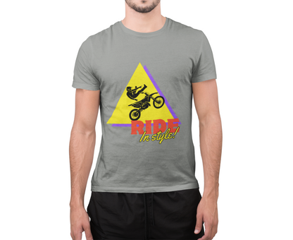 Retro Dirt Bike T-Shirt 'Ride In Style'