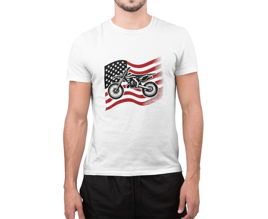 Patriotic Dirt Bike T-Shirt