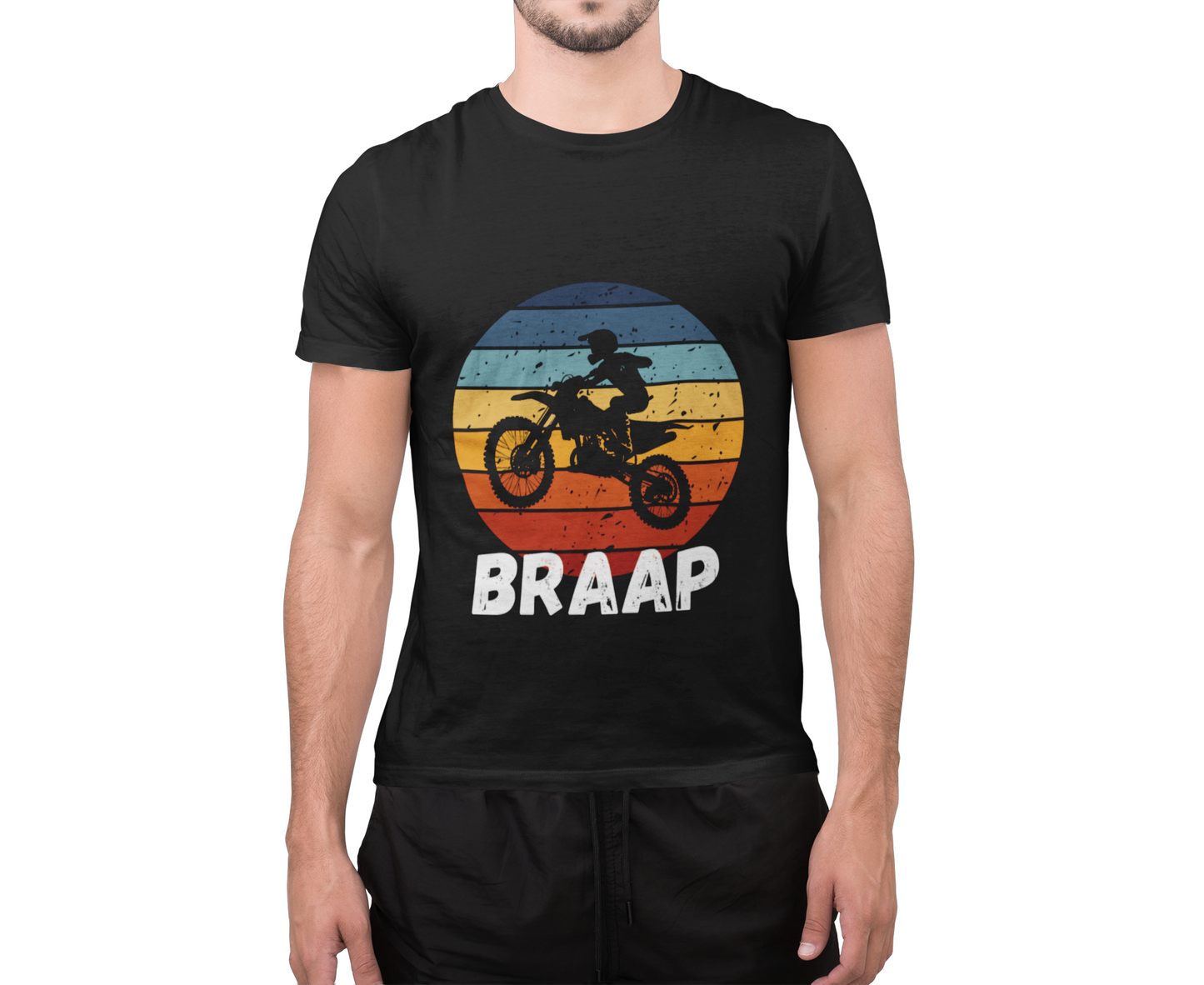 Colorful Dirt Bike T-Shirt 'BRAAP'