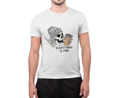 Skull T-shirt 'Everything is Fine'