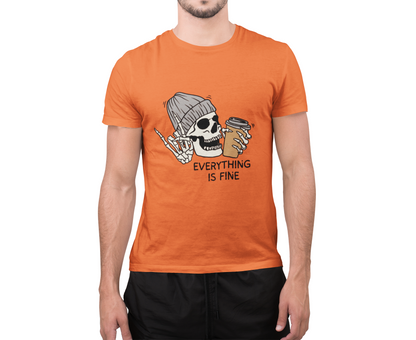 Skull T-shirt 'Everything is Fine'