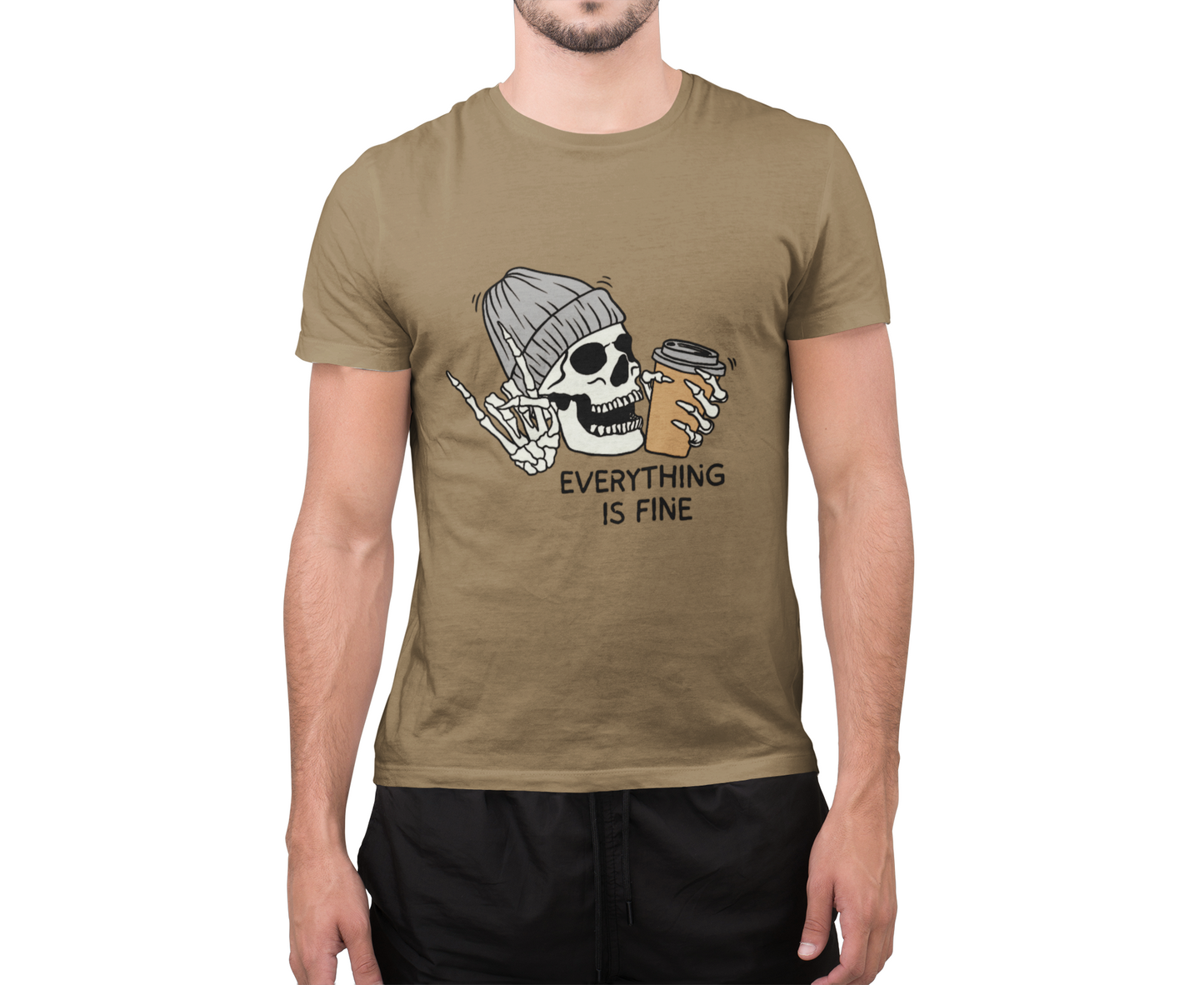 Skull T-shirt 'Everything is Fine'