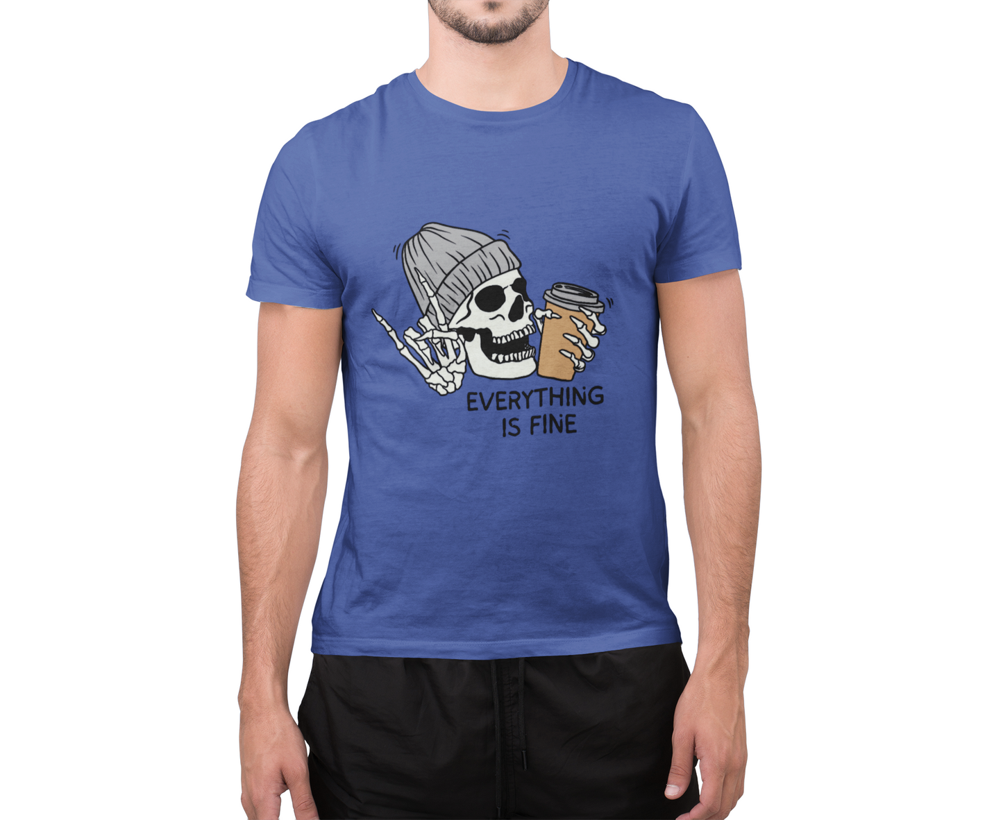 Skull T-shirt 'Everything is Fine'