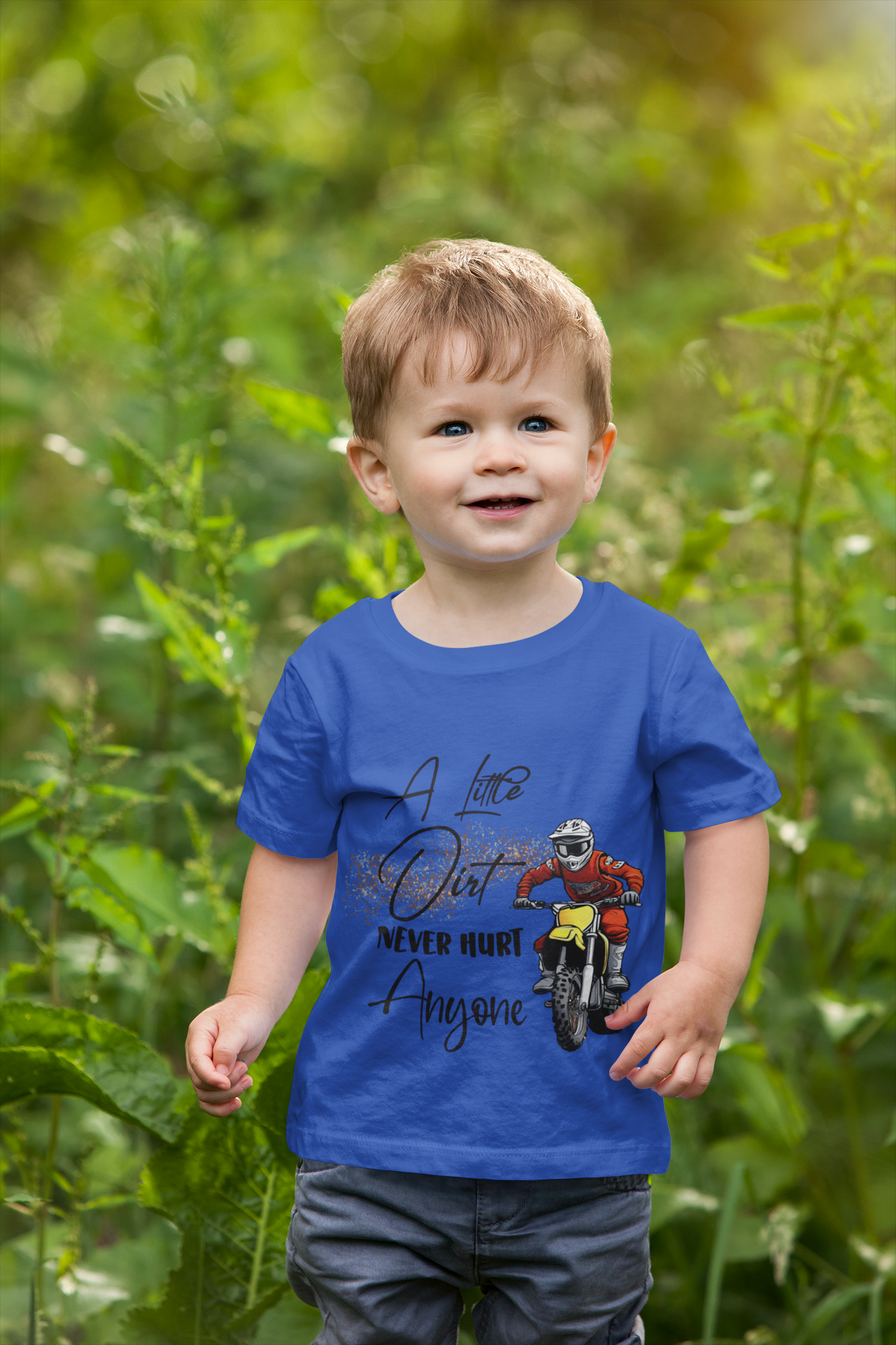 A Little Dirt Never Hurt Anyone Toddler Tee, Cute Kids Motorcycle Shirt, Birthday Gift, Adventure Kids Apparel, Toddler Dirt Bike Tee