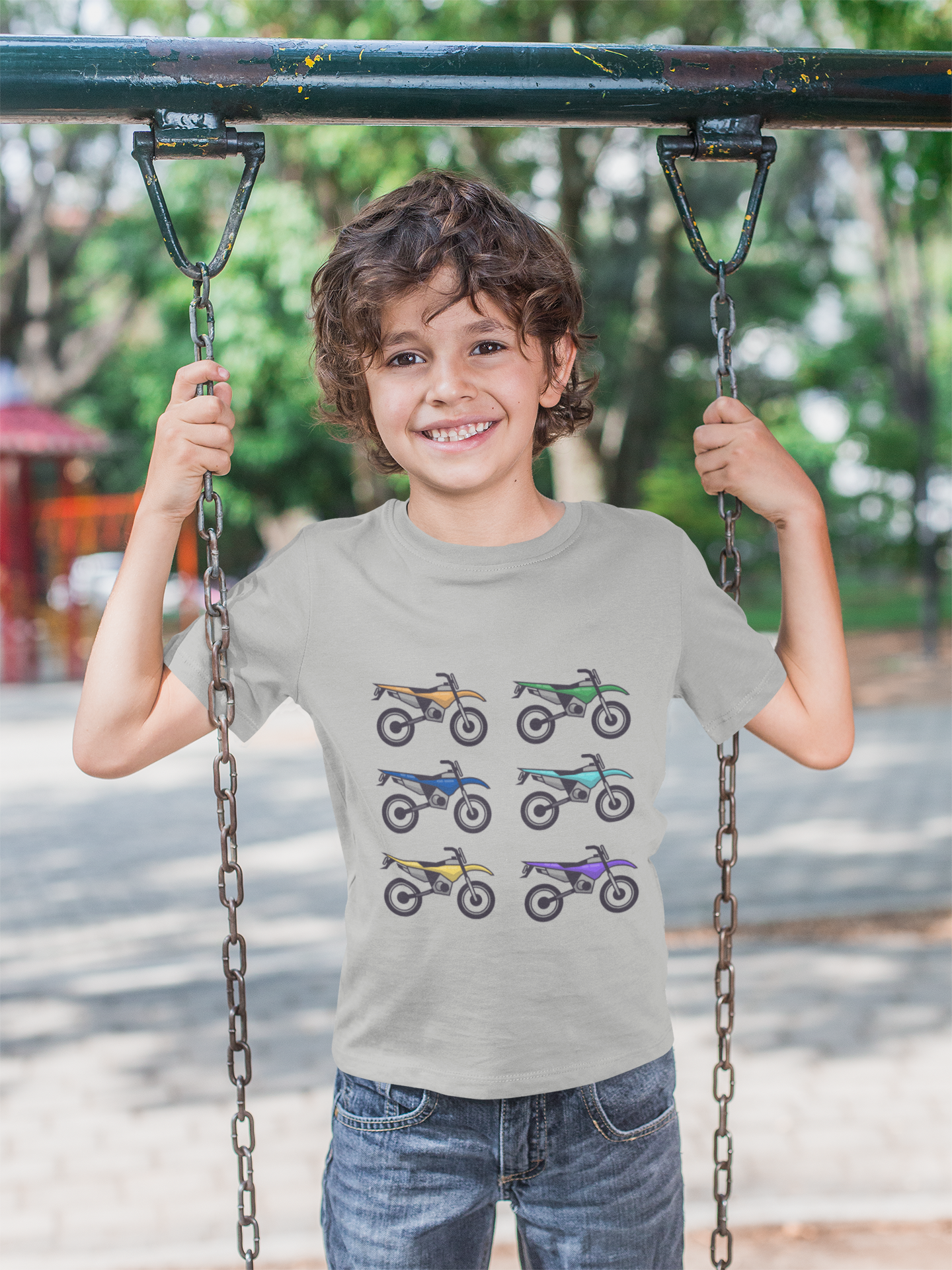 Colorful Dirt Bike Toddler Tee