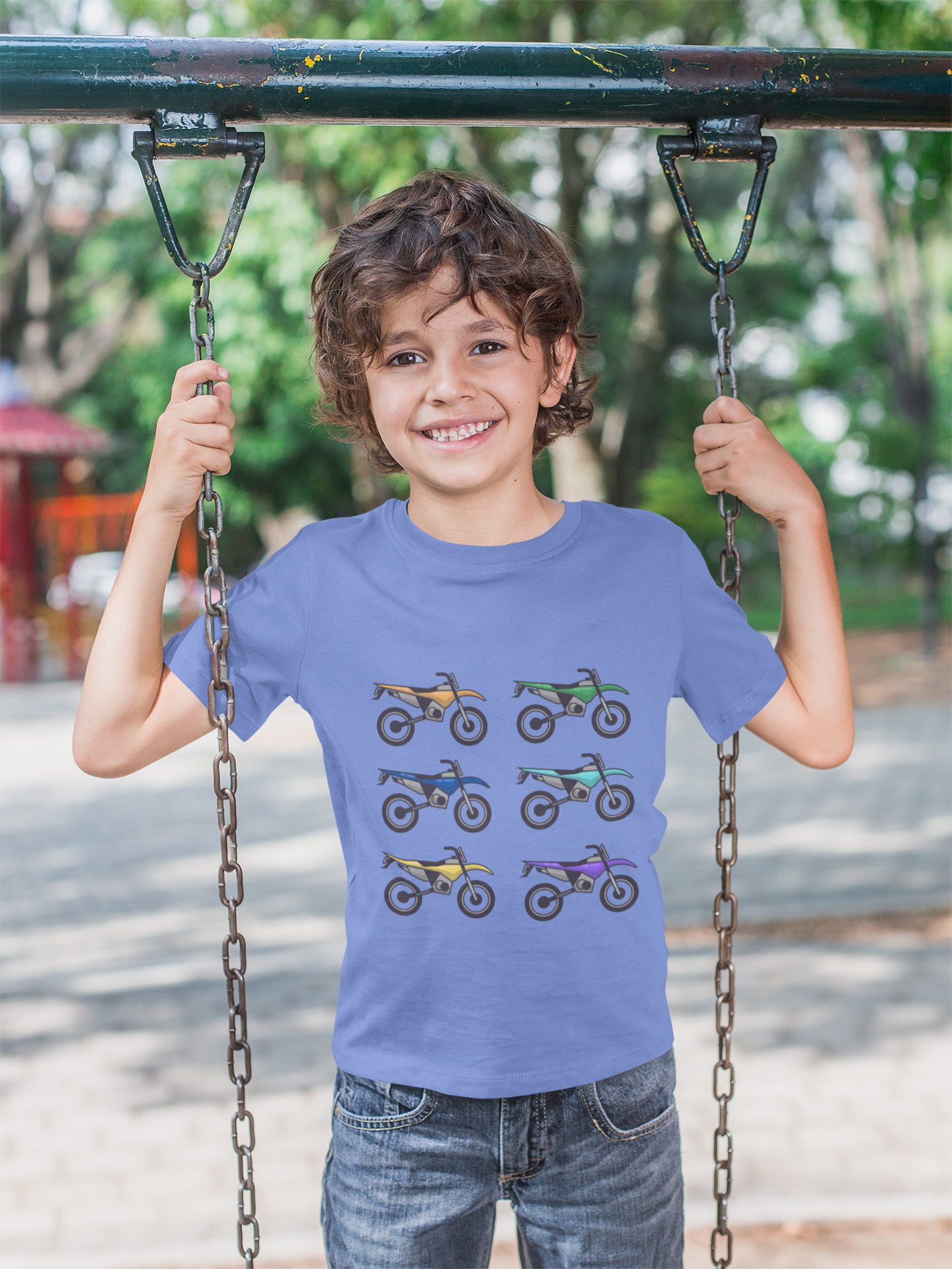 Colorful Dirt Bike Toddler Tee