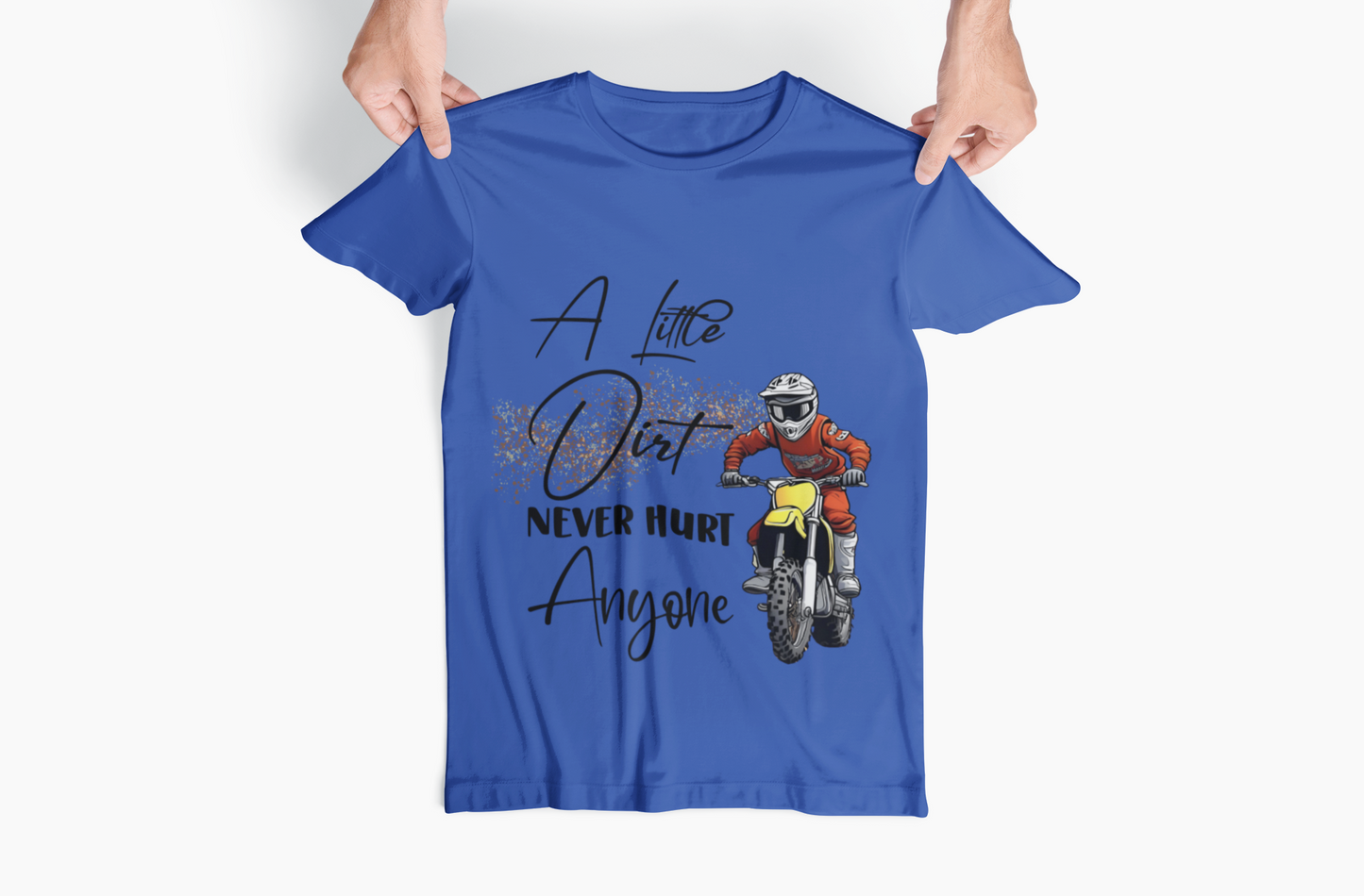 Youth Dirtbike Tee, Motocross T-Shirt, Kid's Off-road Shirt, Little Dirt Never Hurt Anybody, Dirtbiking Top