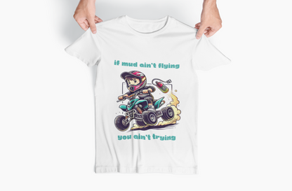 Youth Dirt Bike T-shirt - 'If Mud Ain't Flying, You Ain't Trying'