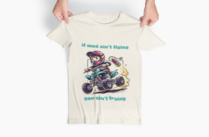 Youth Dirt Bike T-shirt - 'If Mud Ain't Flying, You Ain't Trying'