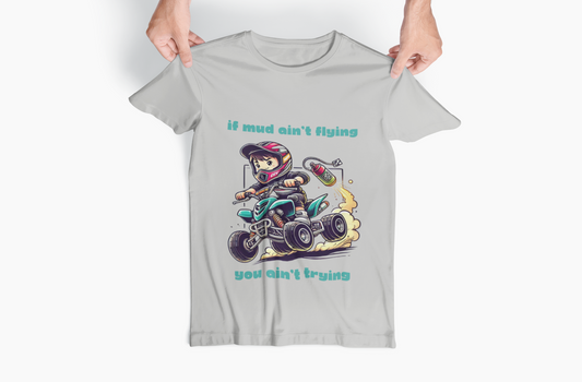 Youth Dirt Bike T-shirt - 'If Mud Ain't Flying, You Ain't Trying'