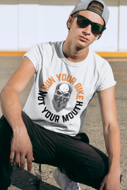 Motorcycle Skull Tee, Biker Shirt, Ride Your Bike, Unisex T-Shirt, Short Sleeve Top