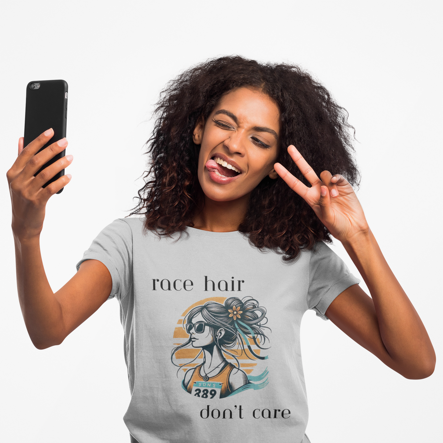 Race Hair Don't Care Women's Tee, Racing T-Shirt, Funny Women's Shirt, Women's Graphic Tee, Gift for Racers