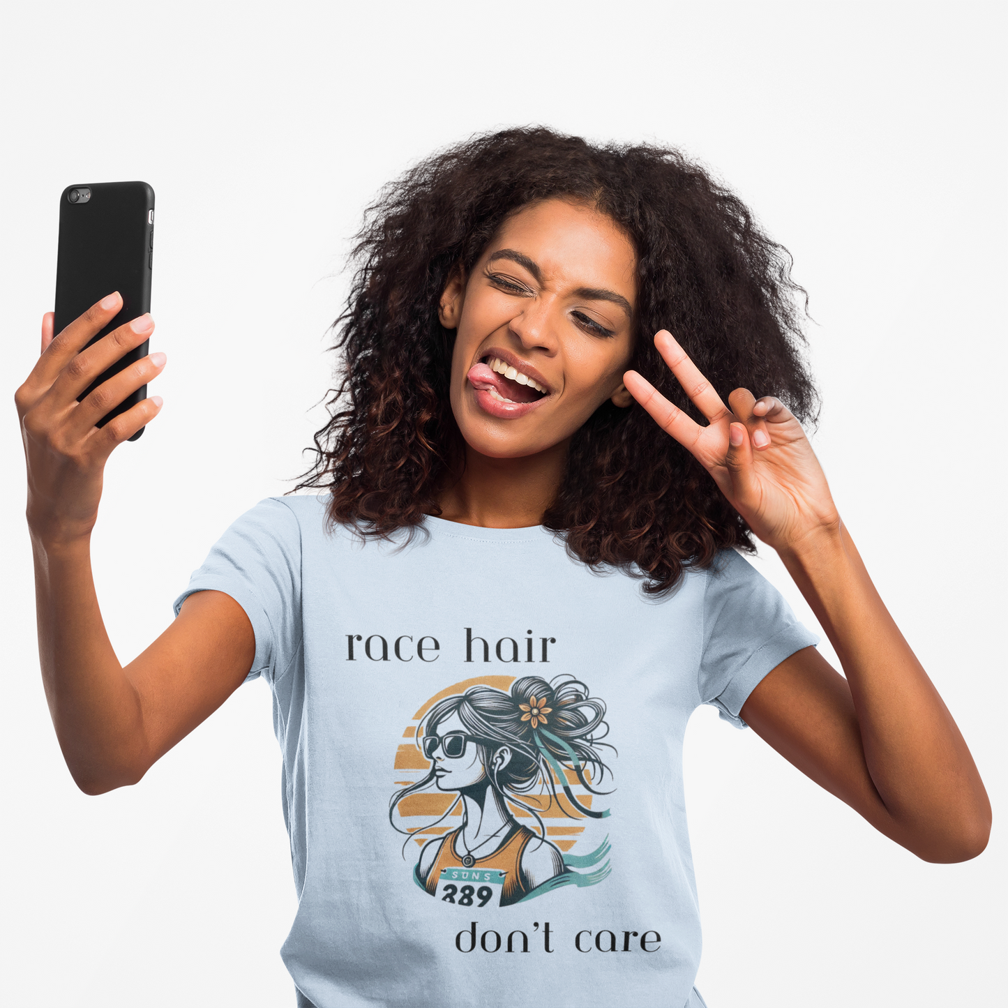 Race Hair Don't Care Women's Tee, Racing T-Shirt, Funny Women's Shirt, Women's Graphic Tee, Gift for Racers